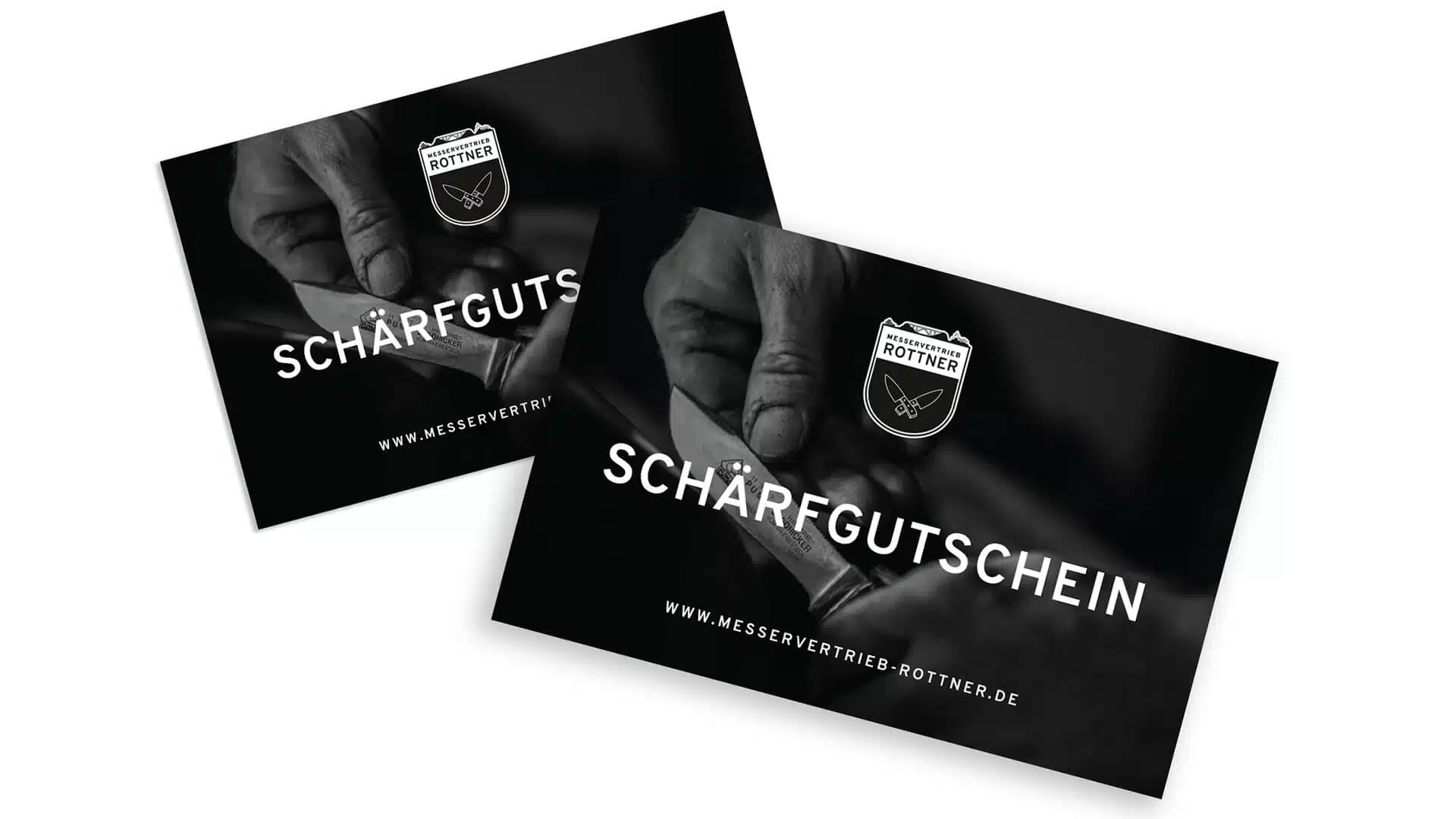 Messervertrieb Rottner Schärfgutschein Jagdmesser