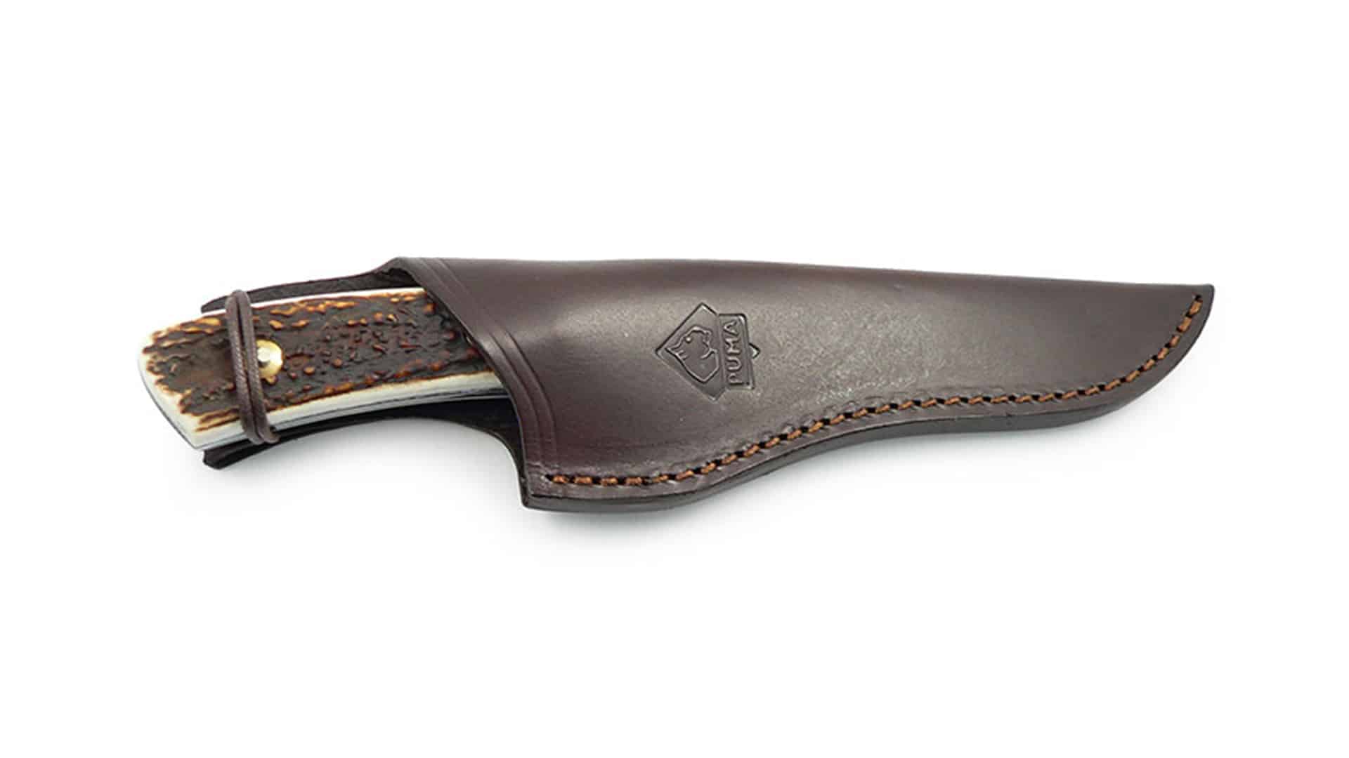 Puma deer knife leather sheath