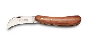 Otter pocket knife red-brown curly birch