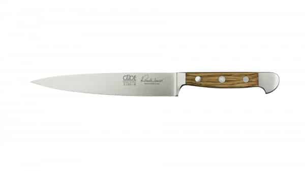 Güde Alpha barrel oak filleting knife front view