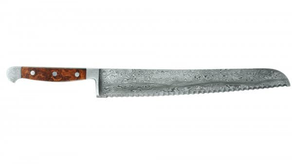 Güde bread knife Damascus steel rear view