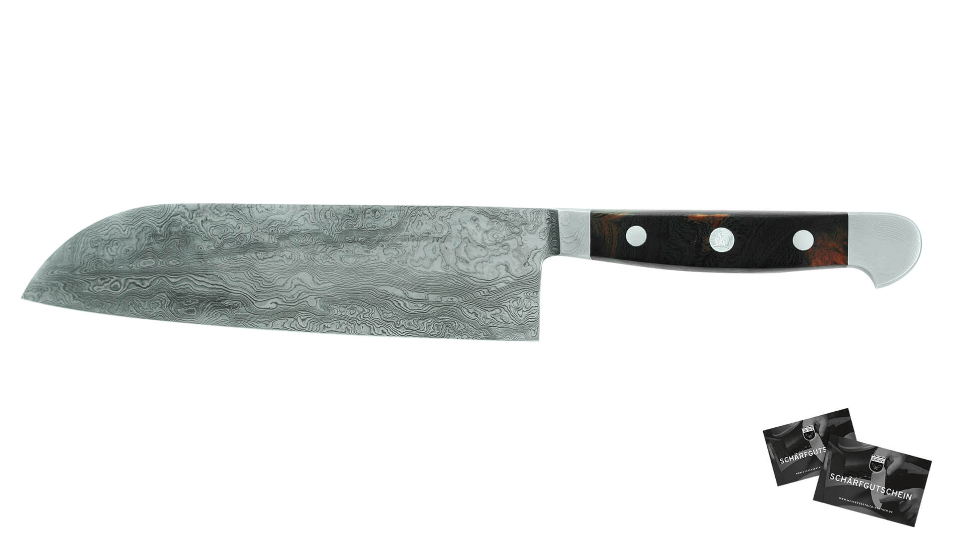Buy Güde Santoku knife Damascus steel Damascus knife Solingen