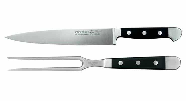 Güde Alpha carving fork and knife
