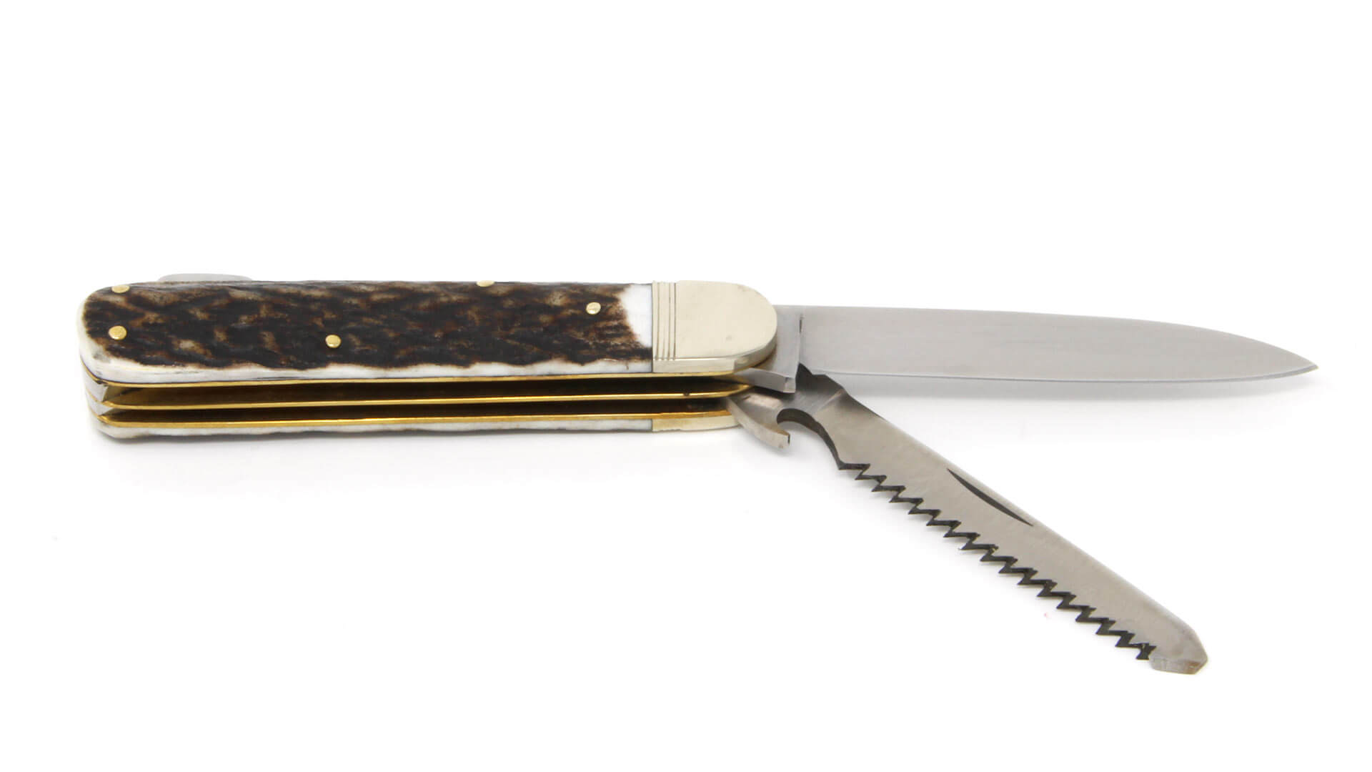 Hubertus Serie 12 Jagdtaschenmesser mit Säge von der Seite