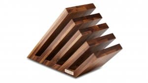 Felix Magnet knife block with compartments walnut wood