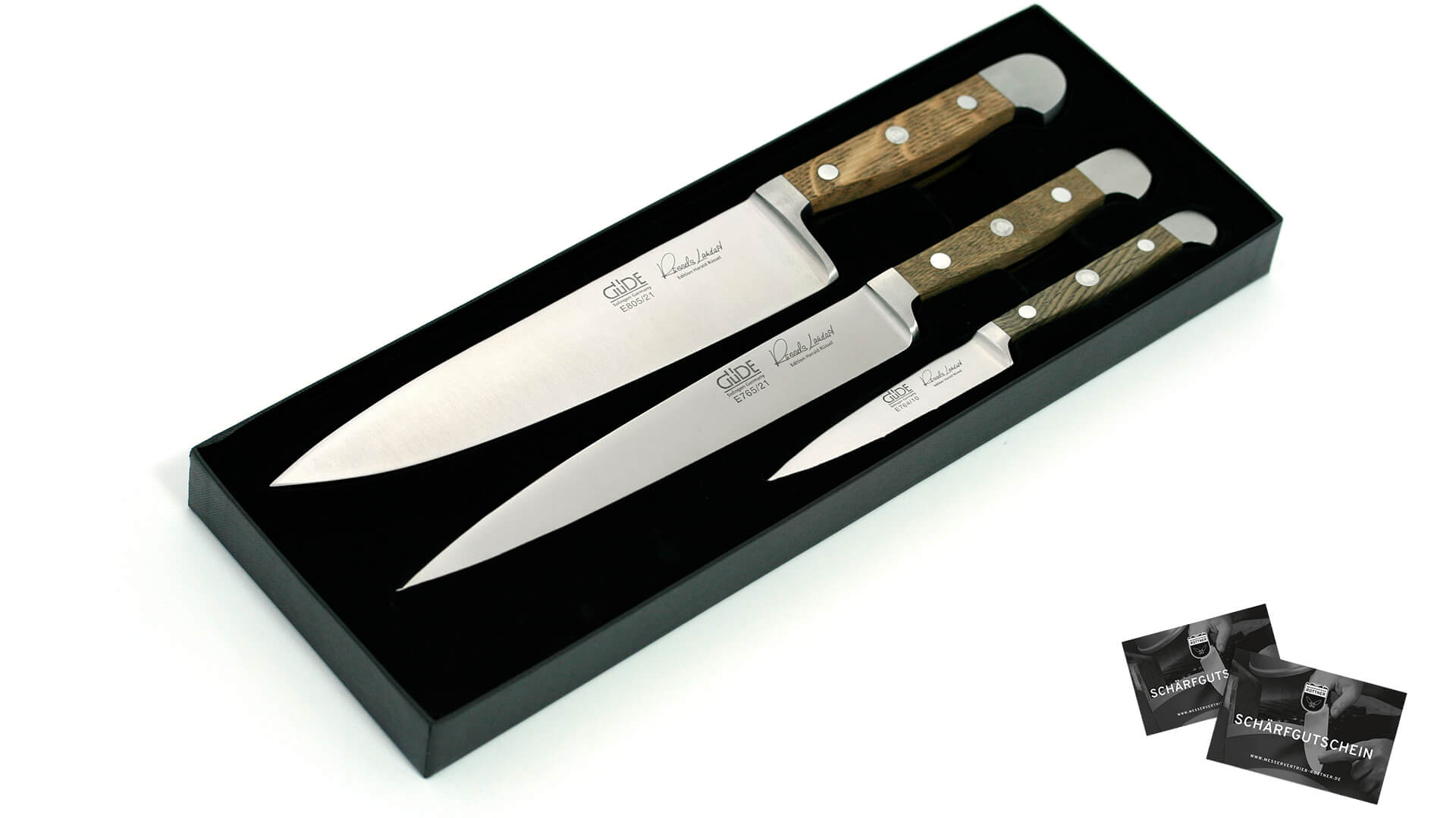 Buy Güde Alpha Fasseiche knife set 3-piece Solingen