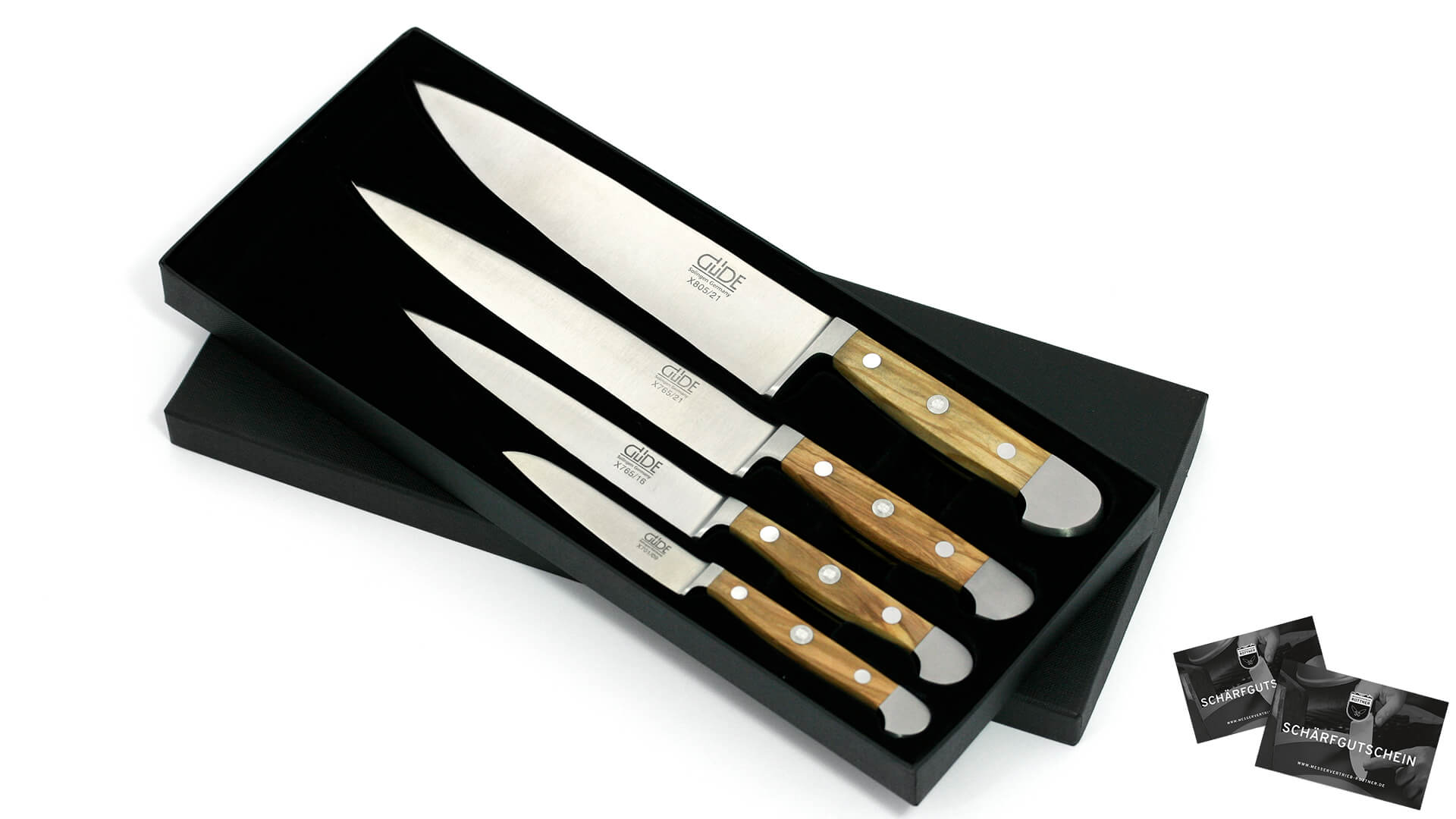 Buy Güde Alpha Olive knife set 4-piece Solingen