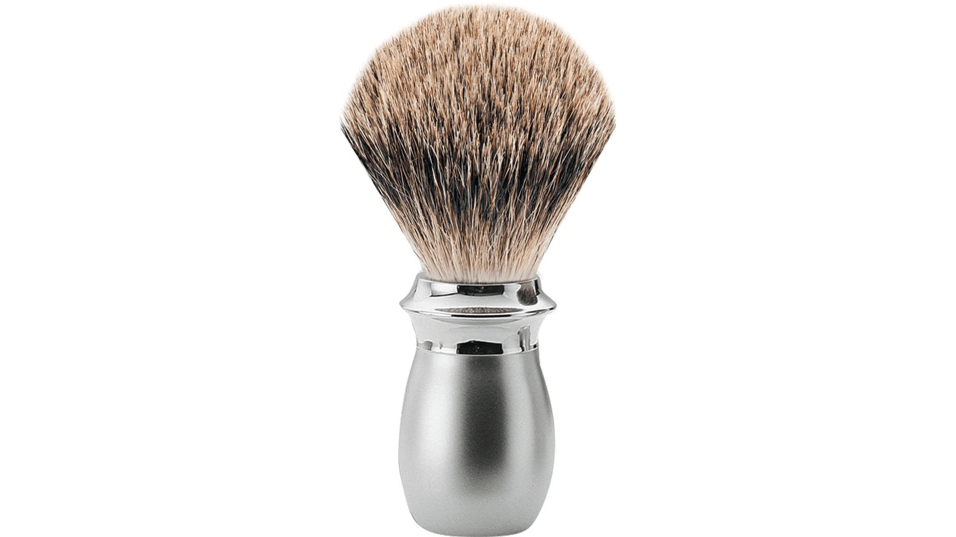 Erbe Shaving Brush Badger Hair Metal Matt M | Knife sales-Rottner