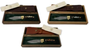 Puma Silberlöwen Messer Komplettset bestehend aus Gold, Silber und Bronze