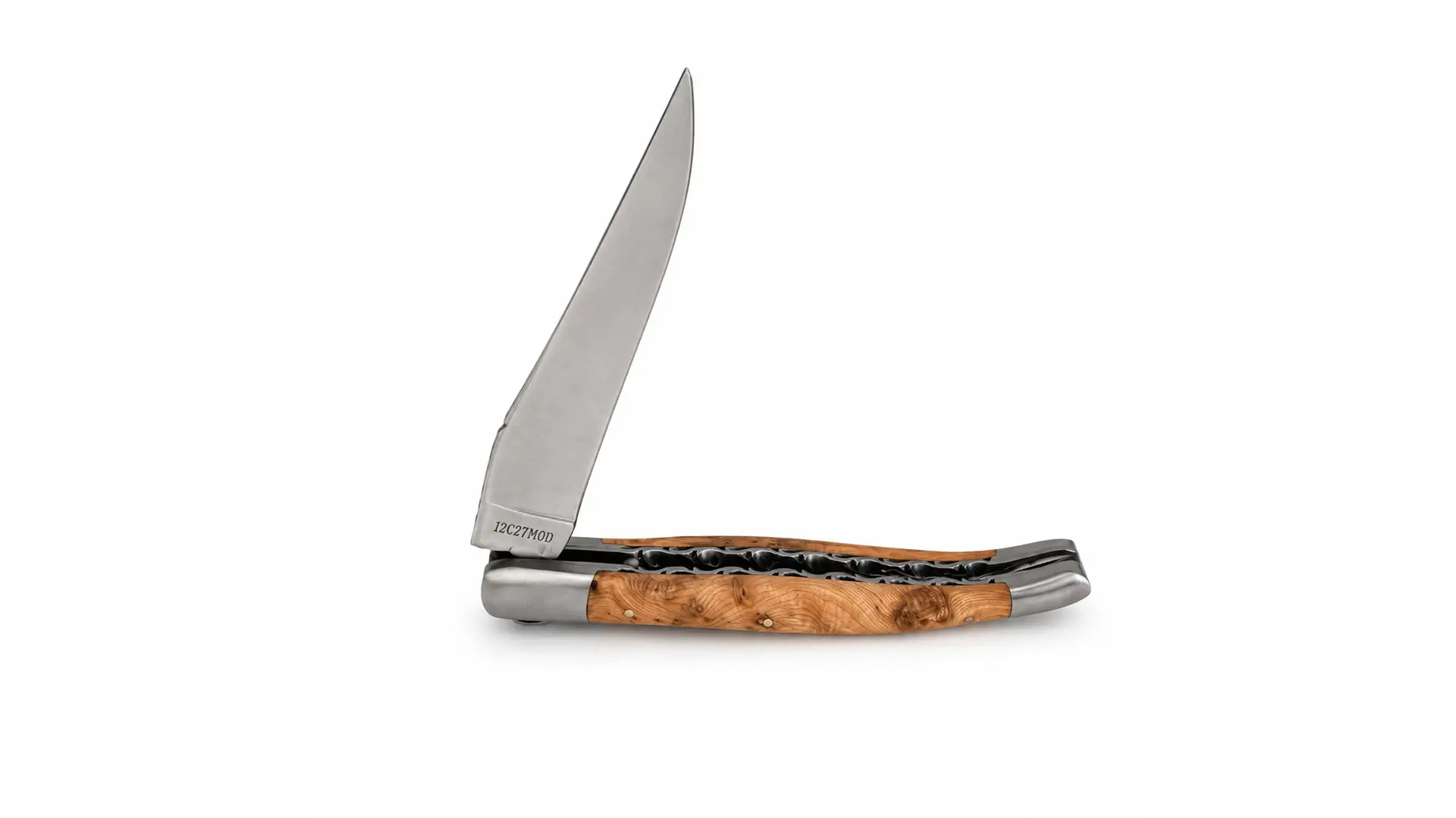 laguiole-en-aubrac-taschenmesser-doppelplatine-mit-wacholder-griff-aufgeklappt