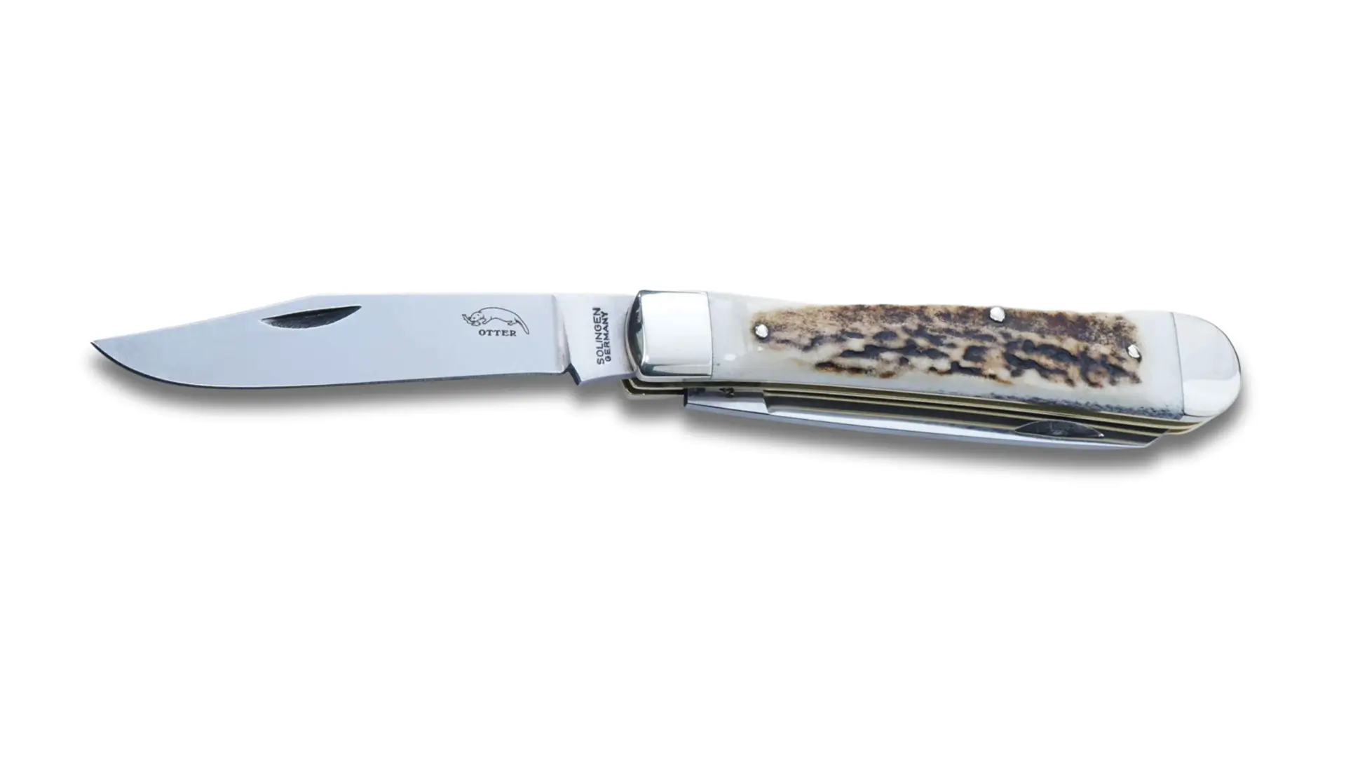 otter-trapper-hirschhorn-taschenmesser-zwei-klingen
